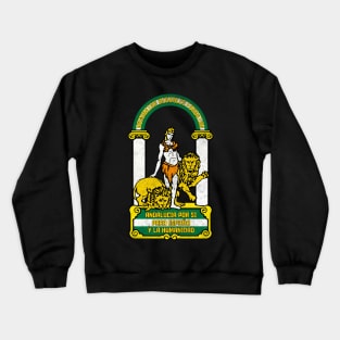 Andalucía Spain / Retro Faded Style Flag Design Crewneck Sweatshirt